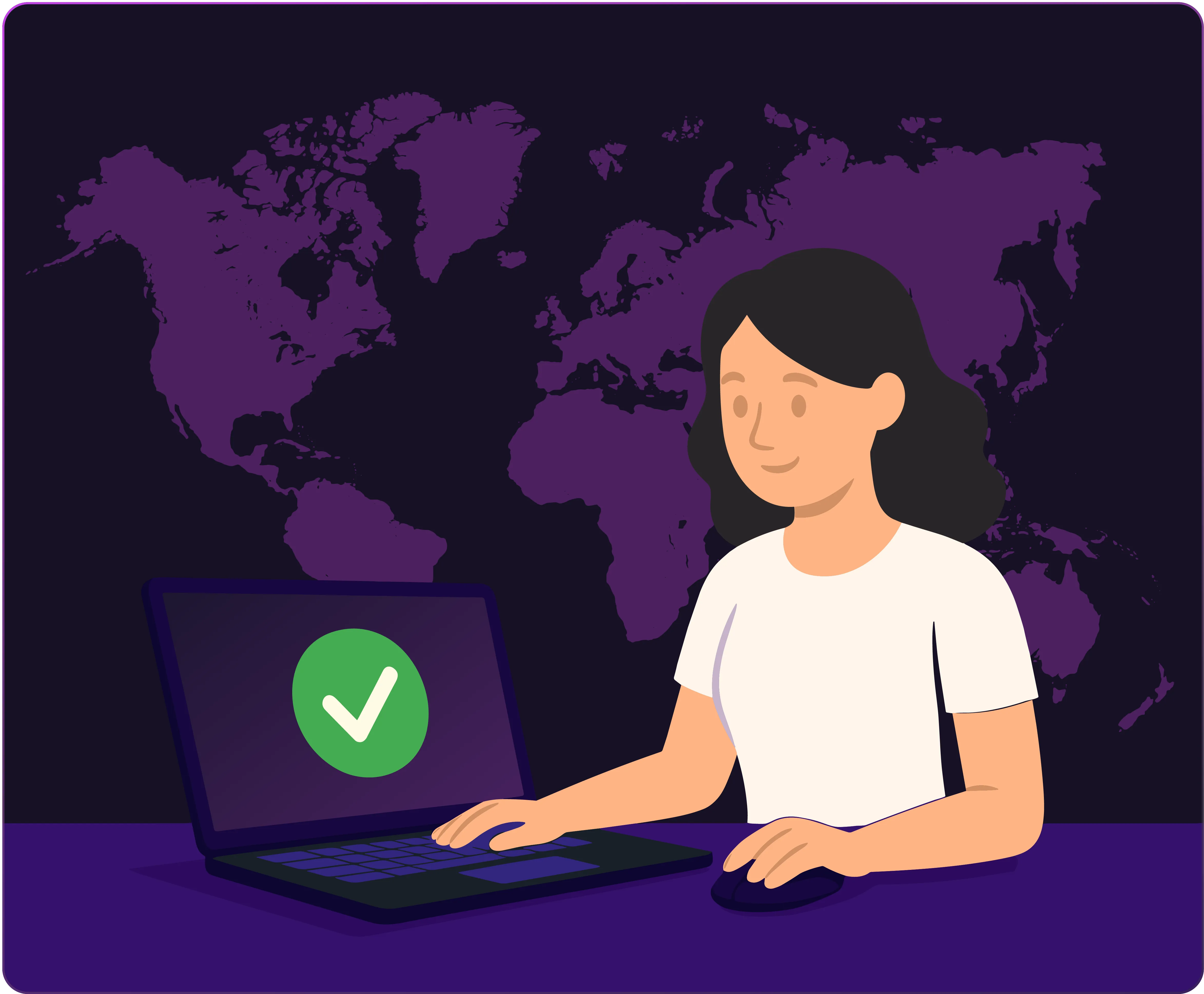 A person connecting to USA IP address with VPN for USA